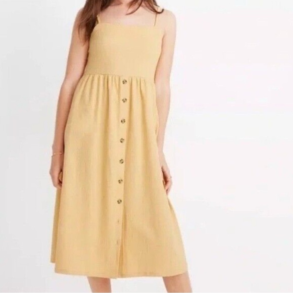 Madewell A-Line Button Front Dress